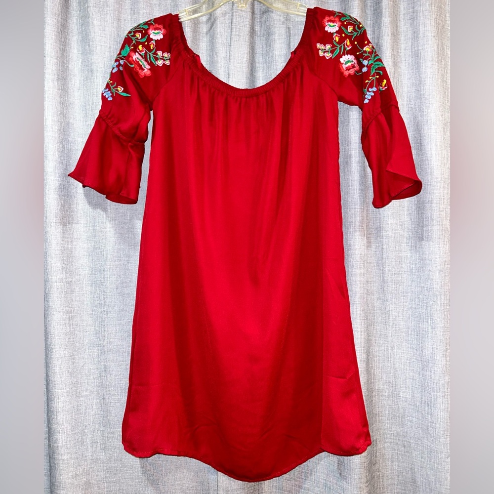 Red Off the Shoulder Dress